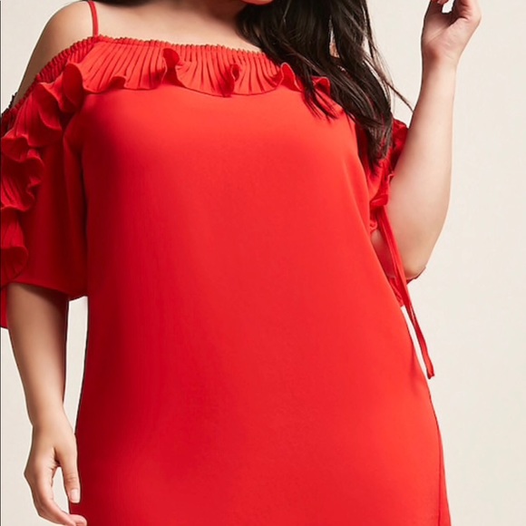 ✨Open-Shoulder Ruffle Dress✨ - Picture 2 of 5